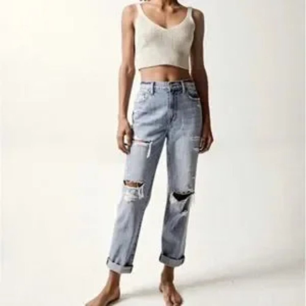 Pistola Presley High Rise Relaxed Roller Jean In Primetime New With Tag Size 28”